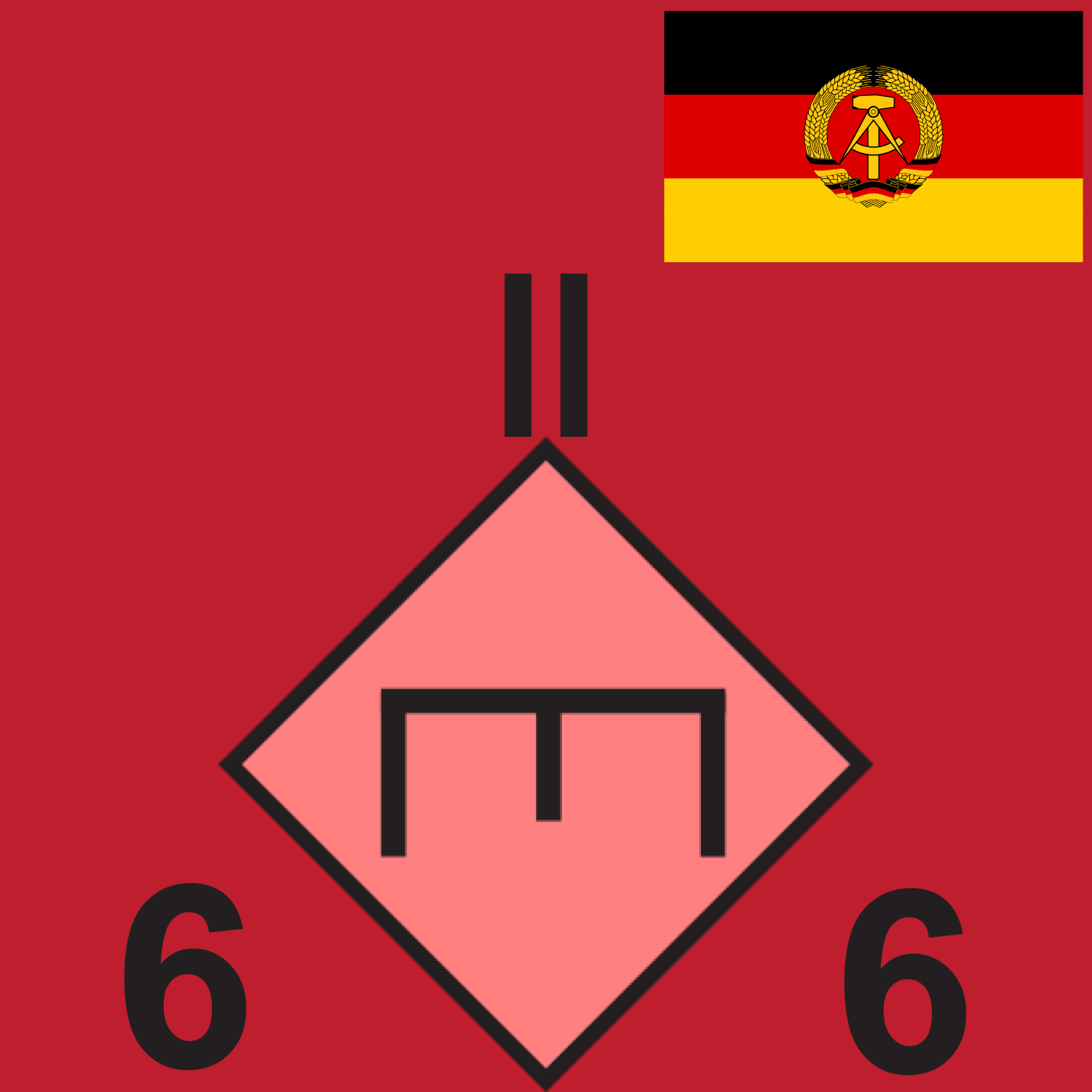 RED GDR 6 ENG BN 1989